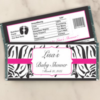 [W696] Zebra Baby Shower Wrappers - lifestyle photo 