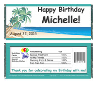 [W73] Beach Birthday Wrappers - Front and Back