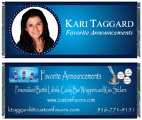 [W341] Photo Business Card Wrappers - Front and Back