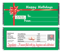 [W217] Holiday Gift Tag Wrappers - Front and Back