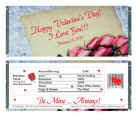 [W222] Parchment Valentine Wrappers - Front and Back