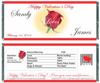 [W223] Red Rose Valentine Wrappers - Front and Back