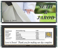 [W394] White Tuxedo Wedding Wrappers - Front and Back