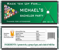 [W430] Billiard Bridal Shower Wrappers - Front and Back