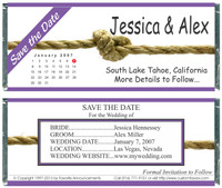 [W454] Save the Date Knot Wrappers - Front and Back
