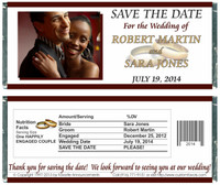 [W658] Save the Date - Photo Rings Wrappers - Front and Back