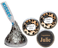 [KG02] Cheetah Graduation Stickers - with kiss