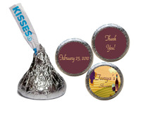 [KW23] Wine Grapes Bridal Shower Wedding Sticker - with Kiss