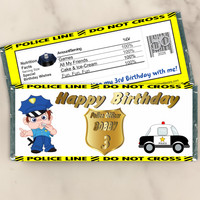 [WB132] Kids Police Birthday Wrappers - lifestyle photo 