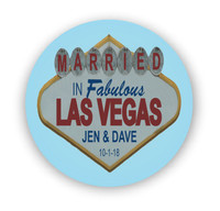 [RW02] Vegas Wedding Round Label 