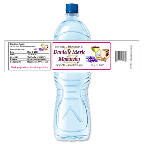 [Y231] Communion weatherproof water bottle label