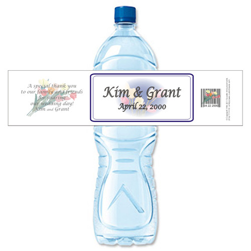 [Y269] Tulips weatherproof water bottle label