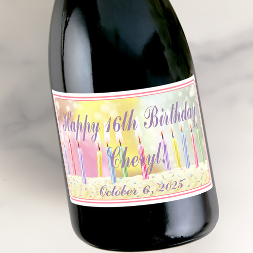 [LB074] Candles Custom Bottle Labels for Champagne, Wine, or Mini Liquor Bottles - perfect for table decorations