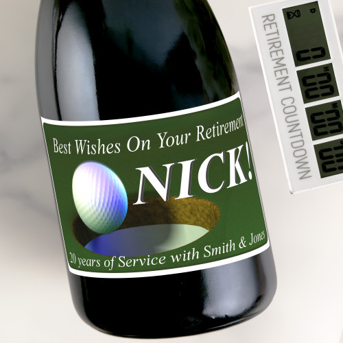 [LT20] Golf Ball Custom Bottle Labels for Champagne, Wine, or Mini Liquor Bottles - perfect for table decorations
