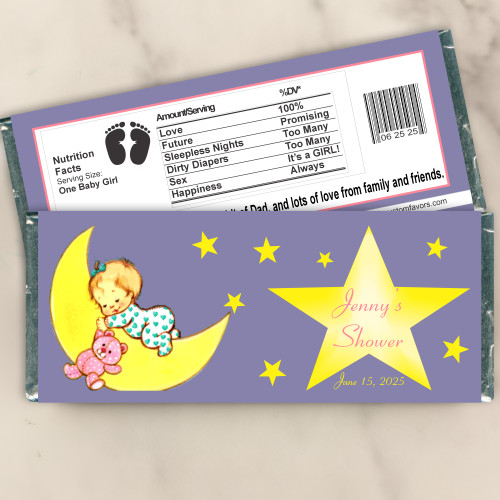 [W306] Baby Shower Girl on Moon Wrappers - lifestyle photo 