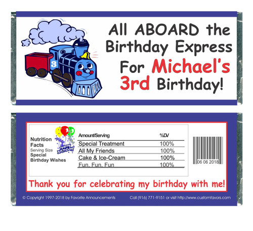 [W84] Birthday Express Wrappers - Front and Back