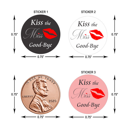 Kiss the Miss Goodbye Bridal Shower Wedding Sticker | Favorite