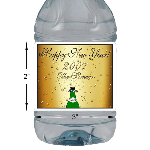 Personalized H2O Wedding Water Bottle Labels