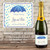 [LS24] Blue Lg Umbrella Custom Bottle Labels are personalized and printed 