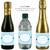 [LS41] Baby Shower Blue Stripes Custom Bottle Labels for Beer, mini Champagne, mini Wine, and small water bottle Party Favors