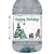 [L150] Happy Holidays Snow Label  - 2x3 inch water bottle label dimension