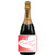 [L521] Big Heart Valentine Label - champagne bottle
