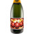 [L567] Red Ornament Bkgd Label - champagne bottle on white background 
