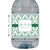 [L647] Green Damask Wedding Label  - 2x3 inch water bottle label dimension