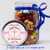 [RR16] Damask Pink Religious - 2" Round Label on Mason Jar with Jelly Beans 