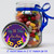 [RB200] Mardi Gras Birthday - 2" Round Label on Mason Jar with Jelly Beans 