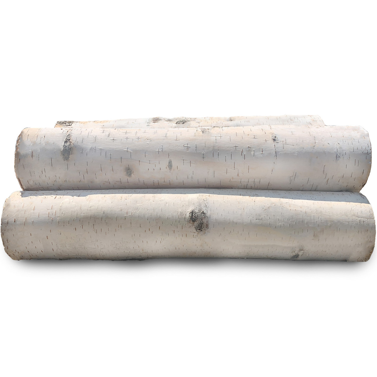 Wilson Set of 3 Large Birch Fireplace Logs (3.5 - 5.5 Diameter x 17”- 18  Long)