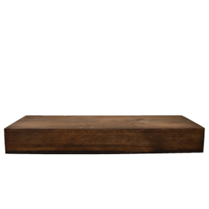 Wilson Thick Solid Floating Wood Mantel Shelf 24" Coffee Wilson Thick Solid Floating Wood Mantel Shelf 24" Coffee