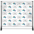8 ft x 10 ft step and repeat banner stand back drop w/ fabric print