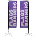 Small 8.5 Rectangle Flag - X-Base Double-Sided Graphic Package