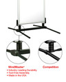 WindMaster® Classic Curb Sign 1015 frame base close up.