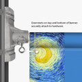 Light pole banners close up image of pole mount