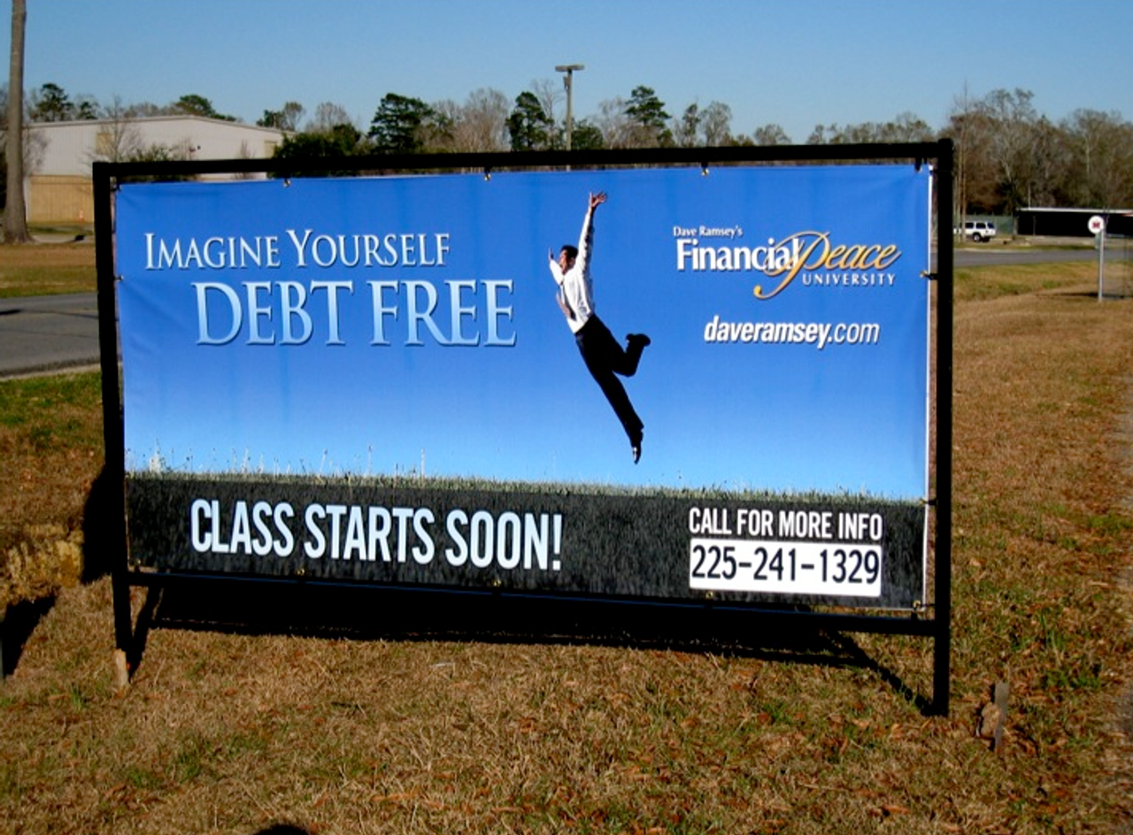 3 ft x 6 ft Outdoor Banner Stand In Ground Fiber Frame