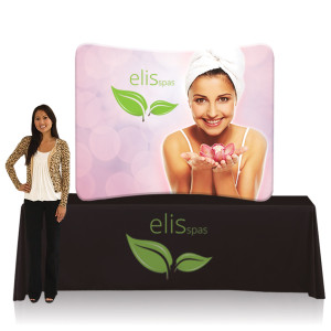 6 Ft. EZ Tube Display - Tabletop Curve Single-Sided Graphic Package
