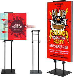 Double-Sided Tripod Poster Stand, Adjustable Sign Holder Floor Stand  Display