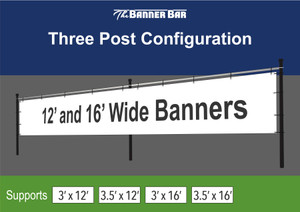 Outdoor Banner Frame 12 ft - 16 ft wide adjustable