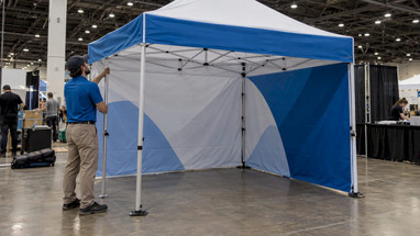 Exhibitors: Tent Walls or Open Front, Avoid IAEE Flags, Ship in 2 Days