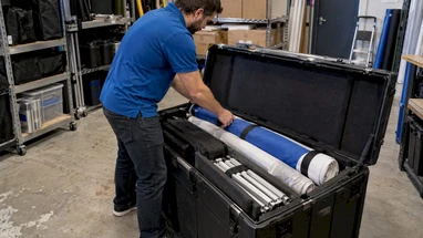 Trade Show Graphics Storage: Protect Fabric, Crate Displays for Travel