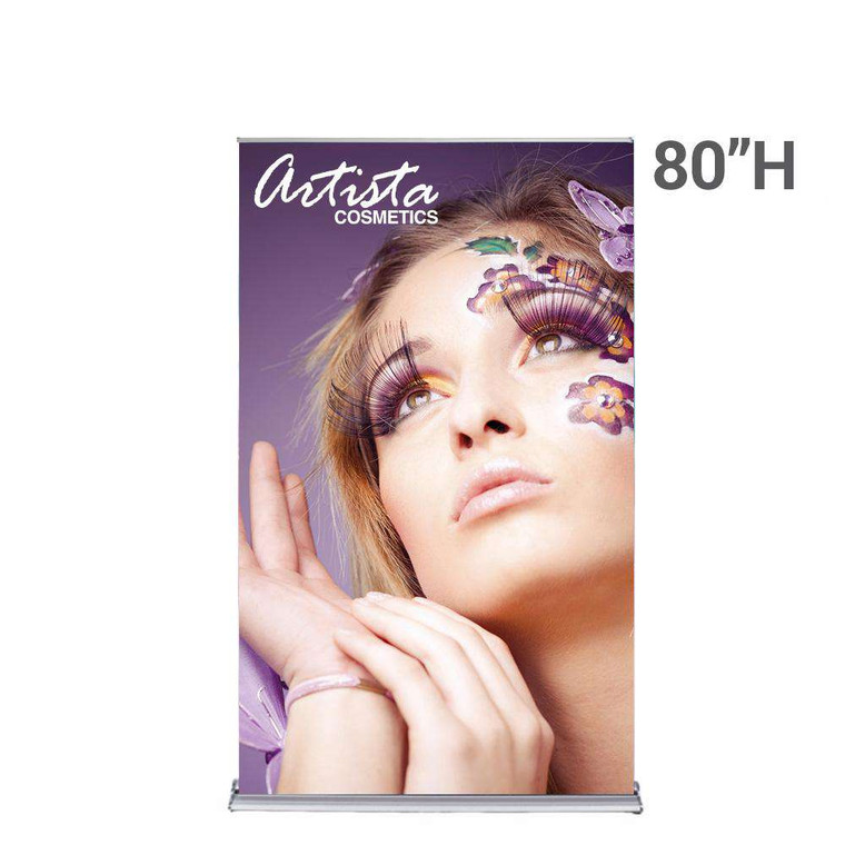 SilverStep Retractable Banner Stand 48"W x 80"H