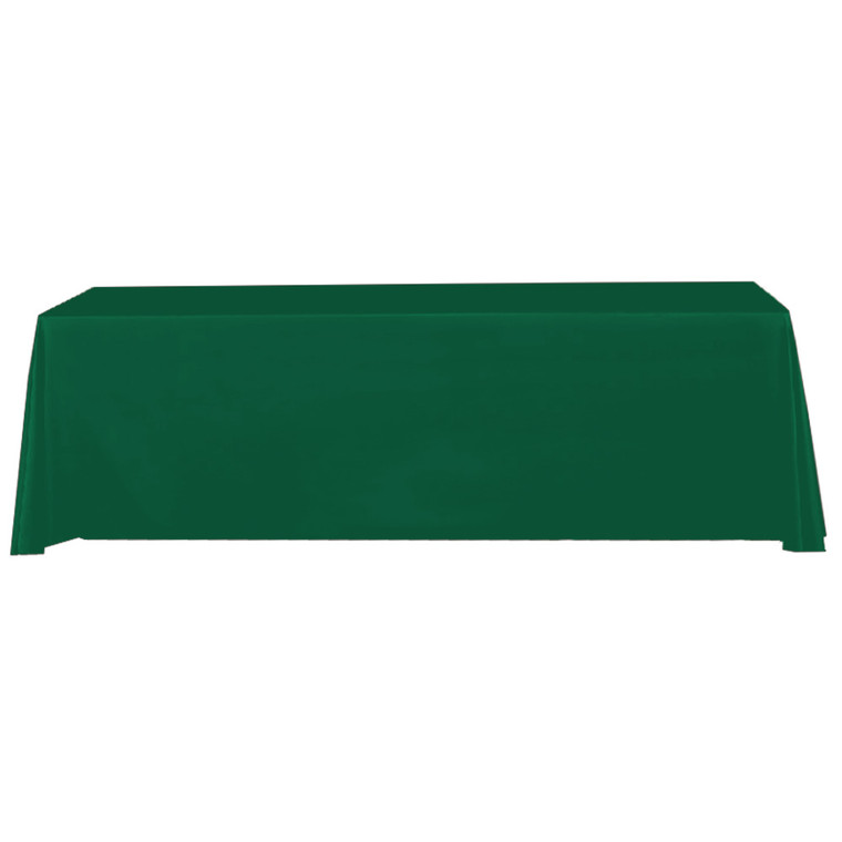 Table Throw Stock 8 ft Hunter Green 4 Sided - No Print