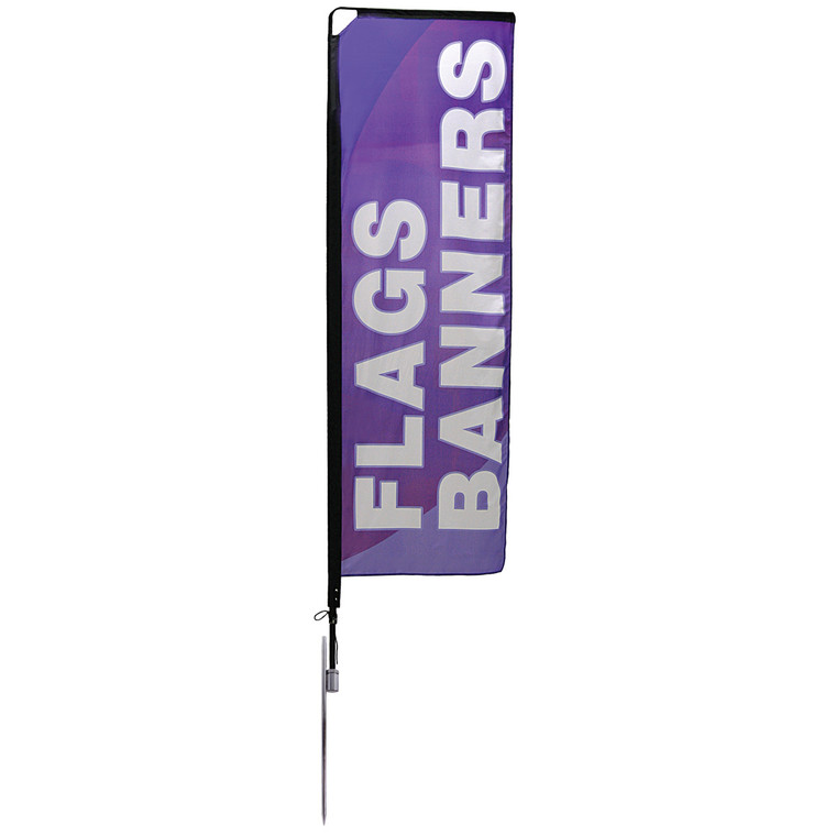 Small Mamba Flag Spike Base Single Sided Graphic Package