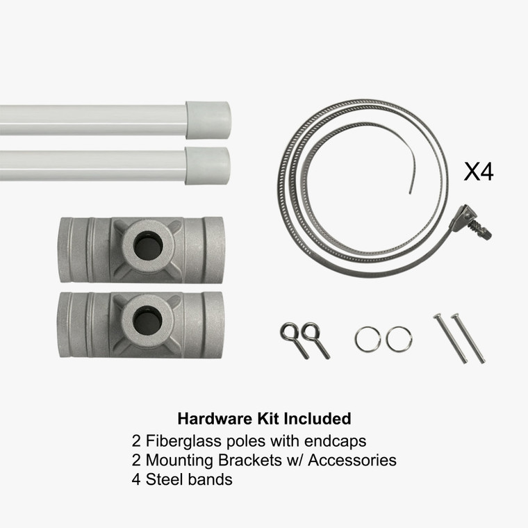 Hardware kit available in 18 in, 24 in and 30 in widths