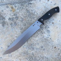 GSO-12 with tumbled blade and black canvas micarta handles