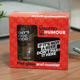  Beer Glass & Coaster Set - Todays Good Mood