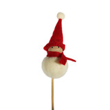 Felt Snowman With Red Hat on 50cm Pick (Pack of 12)