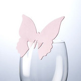 Baby Pink Butterfly Place Cards (80mm)